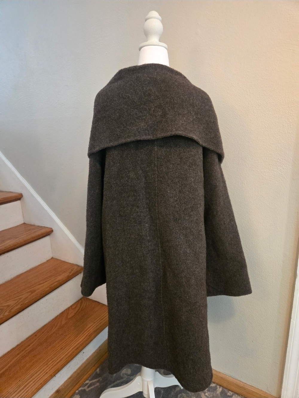 Eileen Fischer Doubleface Alpaca Wool Statement Button Collar Coat Women Size XL - Picture 4 of 5
